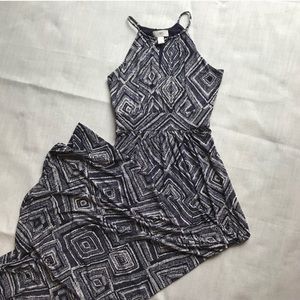 Diamond print Ann Taylor Loft maxi dress
